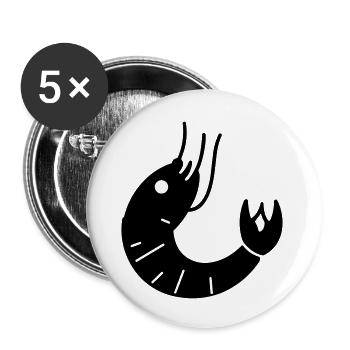 Shrimp - Buttons large 2.2''/56 mm (5-pack) - white - Front