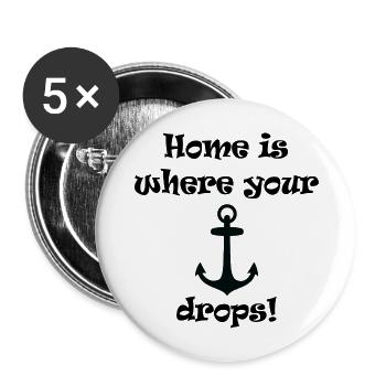 Sailing Water Sports Wind - Buttons large 2.2''/56 mm (5-pack) - white - Front