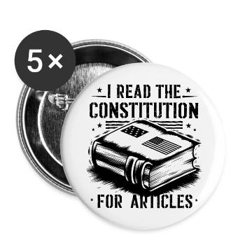 Constitution and Humor – For the Real Thirsty for Knowledge - Buttons large 2.2''/56 mm (5-pack) - white - Front