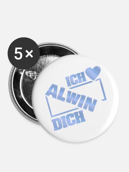 Couple Alwin - Buttons groß 56 mm (5er Pack) - Weiß