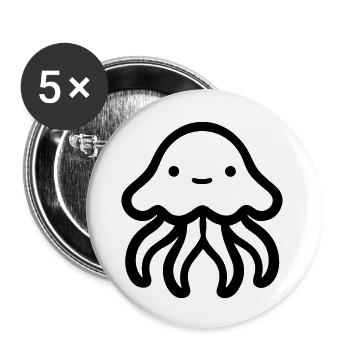 Jellyfish - Buttons large 2.2''/56 mm (5-pack) - white - Front