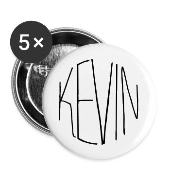 Kevin - Buttons groß 56 mm (5er Pack) - Weiß - Vorne