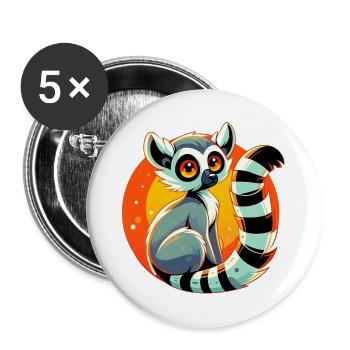 Lemur - Buttons large 2.2''/56 mm (5-pack) - white - Front