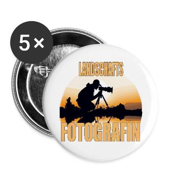 Landschafts Fotografin - Buttons groß 56 mm (5er Pack) - Weiß - Vorne