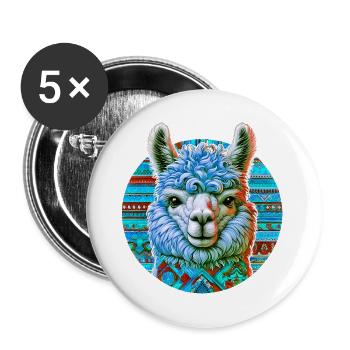 Alpaca - Buttons large 2.2''/56 mm (5-pack) - white - Front