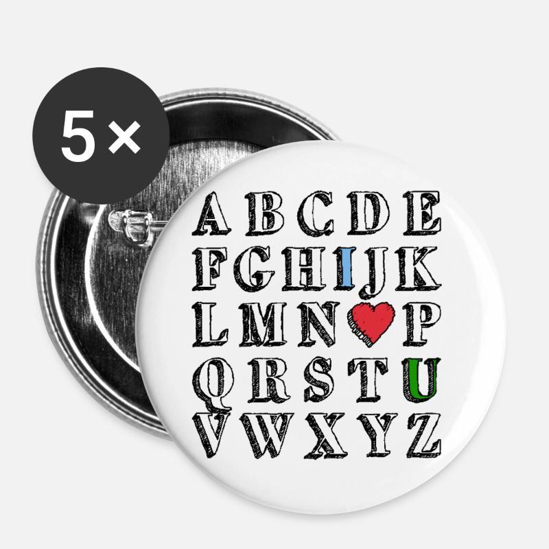 ILU - Buttons large 2.2''/56 mm (5-pack) - white