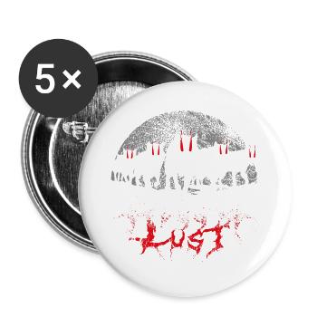 Bloodlust Wolf Pack - Buttons groß 56 mm (5er Pack) - Weiß - Vorne
