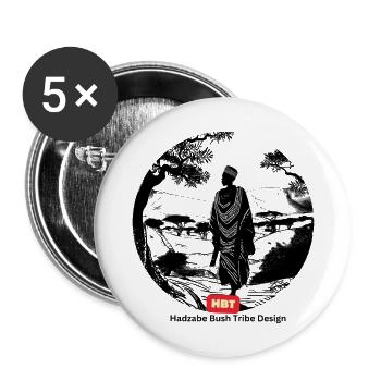 HBT 62 - Buttons large 2.2''/56 mm (5-pack) - white - Front