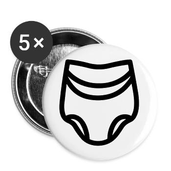 Layer - Buttons large 2.2''/56 mm (5-pack) - white - Front