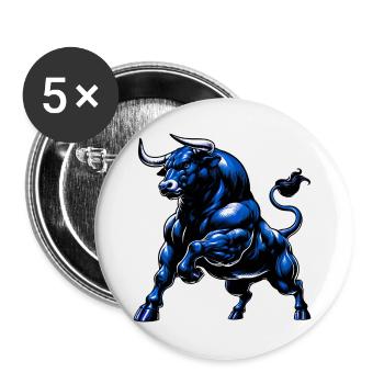 Bull - Buttons large 2.2''/56 mm (5-pack) - white - Front