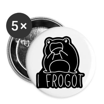 in frogot - Buttons large 2.2''/56 mm (5-pack) - white - Front