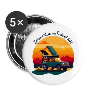 At home under the roof tent - Buttons large 2.2''/56 mm (5-pack) - white - Front