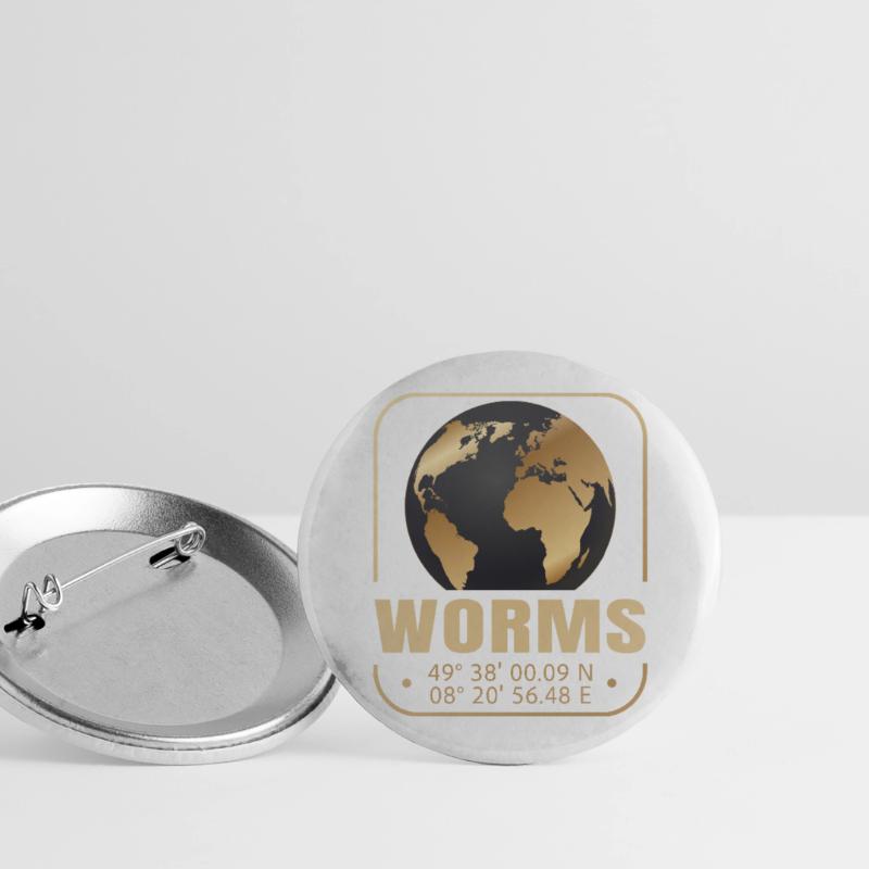 Worms Buttons groß 56 mm (5er Pack)