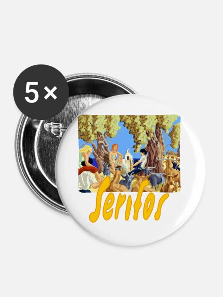 Serifos - Buttons groß 56 mm (5er Pack) - Weiß