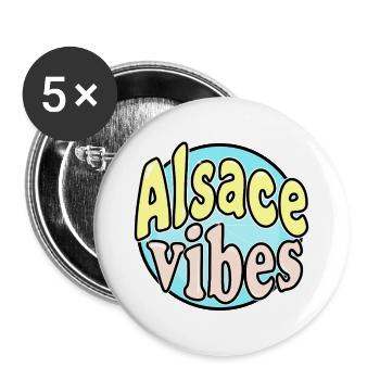 Alsace Vibes - Buttons large 2.2''/56 mm (5-pack) - white - Front