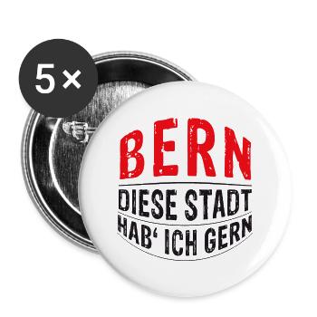 I LIKE THIS CITY - Buttons large 2.2''/56 mm (5-pack) - white - Front