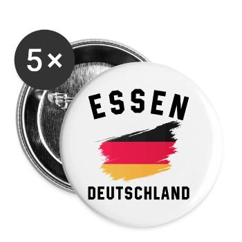 Dynamic German Flag Watercolor Design - Buttons large 2.2''/56 mm (5-pack) - white - Front