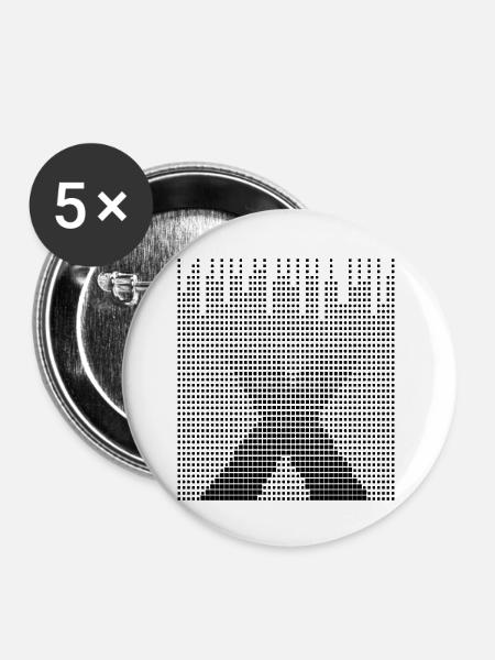 Buchstabe x - Buttons groß 56 mm (5er Pack) - Weiß