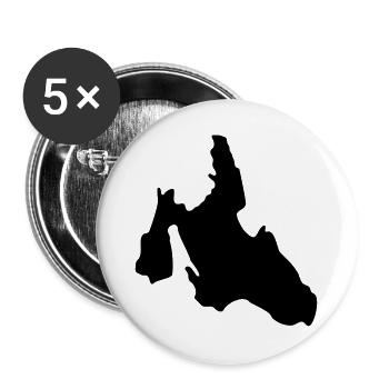 Kefalonia - Buttons groß 56 mm (5er Pack) - Weiß - Vorne
