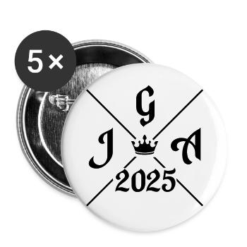 jga_2025 - Lot de 5 grands badges (56 mm) - blanc - Devant
