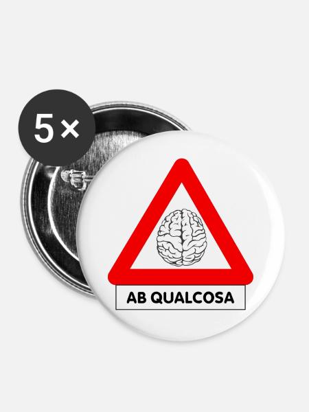 AB Etwas - Buttons groß 56 mm (5er Pack) - Weiß