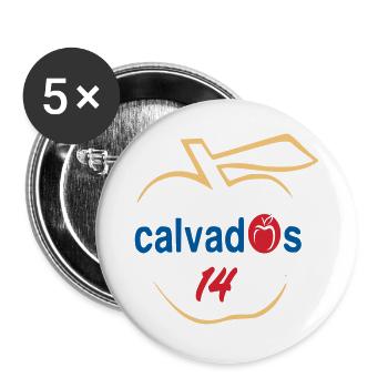 Calvados 14 - Buttons groß 56 mm (5er Pack) - Weiß - Vorne