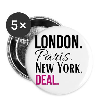 Kopie_von_London - Lot de 5 grands badges (56 mm) - blanc - Devant