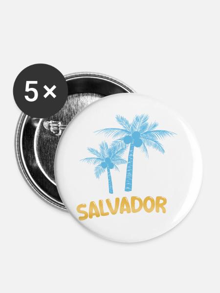 Salvador - Buttons groß 56 mm (5er Pack) - Weiß