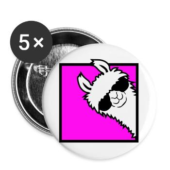 Lama Cool Peeks Around Corner Side Sunglasses Alpaca - Buttons large 2.2''/56 mm (5-pack) - white - Front