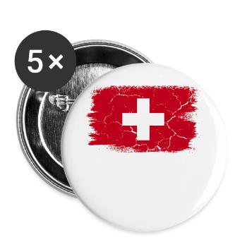 Zürich - Buttons groß 56 mm (5er Pack) - Weiß - Vorne