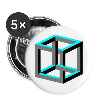 Cube - Buttons large 2.2''/56 mm (5-pack) - white - Front