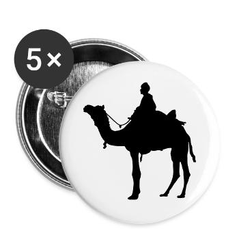 Bedouin - Buttons groß 56 mm (5er Pack) - Weiß - Vorne