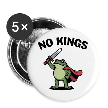 Portland Resistance Frog - USA Protest T-Shirt - Buttons large 2.2''/56 mm (5-pack) - white - Front