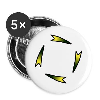 Rubans d’angle lumineux abstraits - Lot de 5 grands badges (56 mm) - blanc - Devant