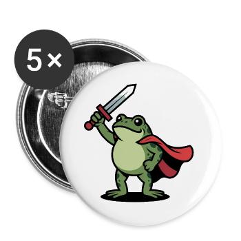 Portland Resist Frog - USA Protest T-Shirt - Buttons groß 56 mm (5er Pack) - Weiß - Vorne
