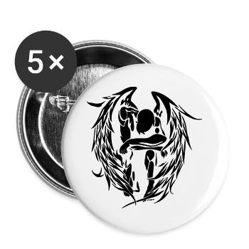 Archangel Michael - Angel Spirit & Soul - Buttons large 2.2''/56 mm (5-pack) - white - Front