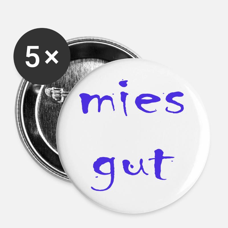 lousy good - Buttons large 2.2''/56 mm (5-pack) - white