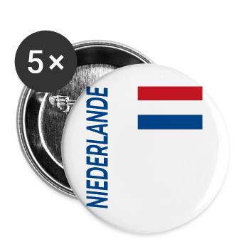 Hengelo - Buttons groß 56 mm (5er Pack) - Weiß - Vorne