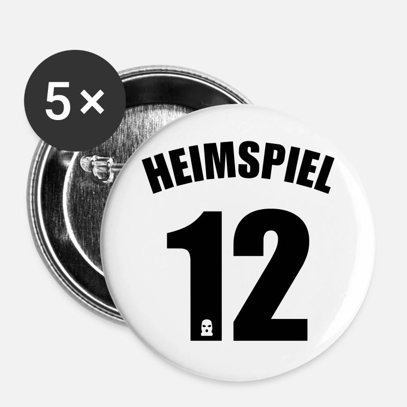 Home game - Buttons large 2.2''/56 mm (5-pack) - white