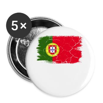 Madère - Lot de 5 grands badges (56 mm) - blanc - Devant