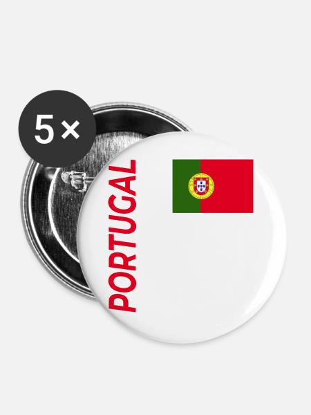 Porto - Buttons groß 56 mm (5er Pack) - Weiß