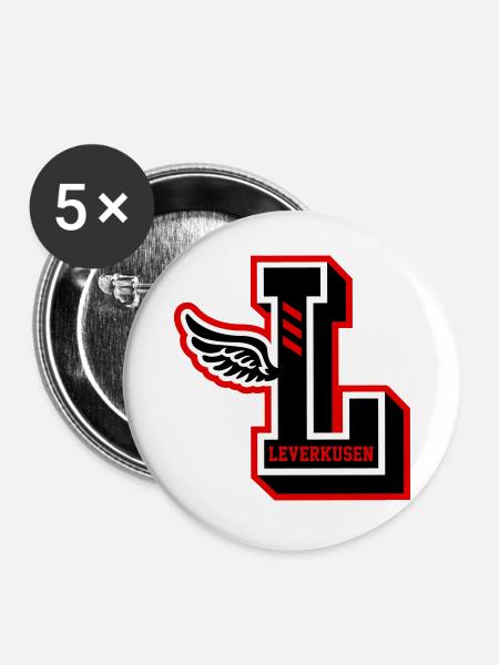 LEVERKUSEN 2026 - Buttons groß 56 mm (5er Pack) - Weiß