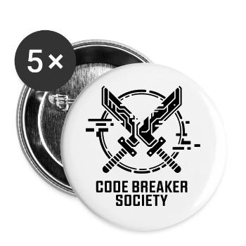 Société des Décodeurs - Buttons groß 56 mm (5er Pack) - Weiß - Vorne