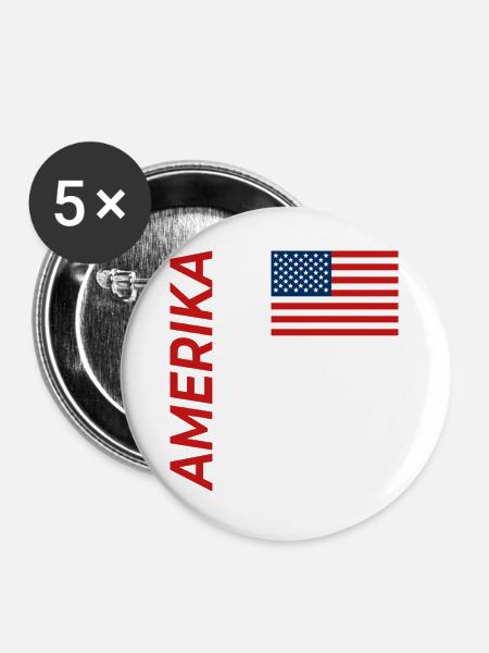 Detroit - Buttons groß 56 mm (5er Pack) - Weiß