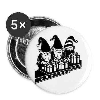 Weight Assembly Line Gifts Factory - Buttons large 2.2''/56 mm (5-pack) - white - Front