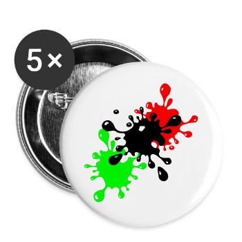 Bonne cuillerée - Lot de 5 grands badges (56 mm) - blanc - Devant