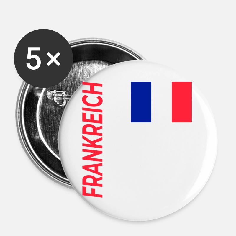 Brest - Buttons groß 56 mm (5er Pack) - Weiß