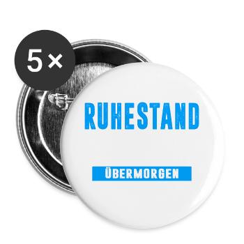 Idée de cadeau pour la retraite à la retraite - Lot de 5 grands badges (56 mm) - blanc - Devant