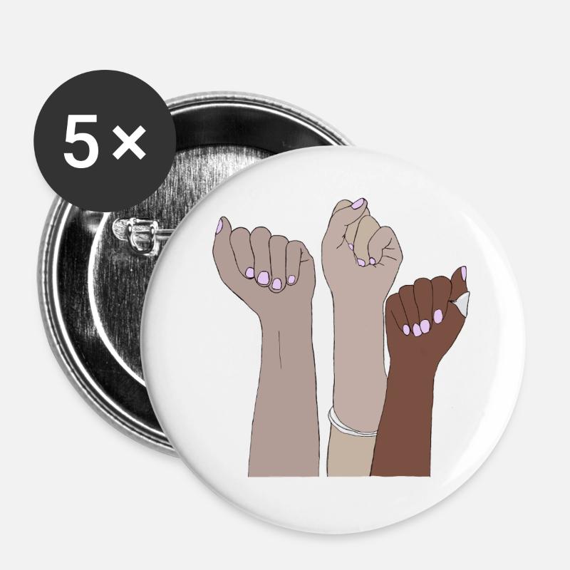 Power to all - Buttons groß 56 mm (5er Pack) - Weiß
