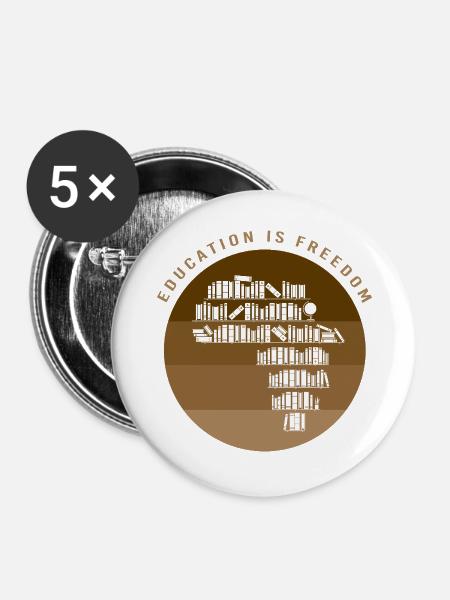 Black History Month Black-power - Buttons groß 56 mm (5er Pack) - Weiß